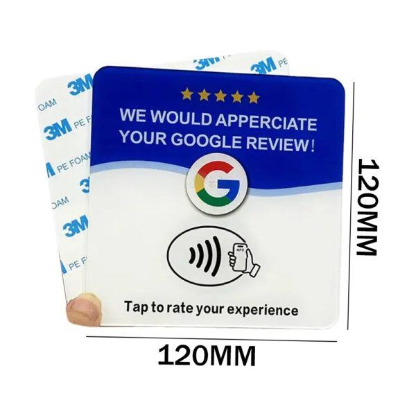 square rfid nfc google review plate size