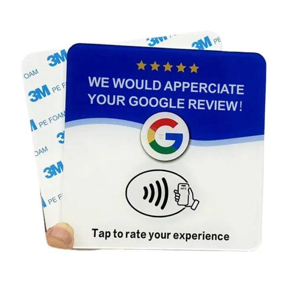square rfid nfc google review plate