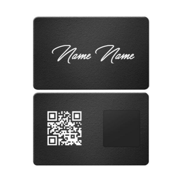 matte digital nfc rfid business card black