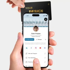 digital nfc rfid business card black