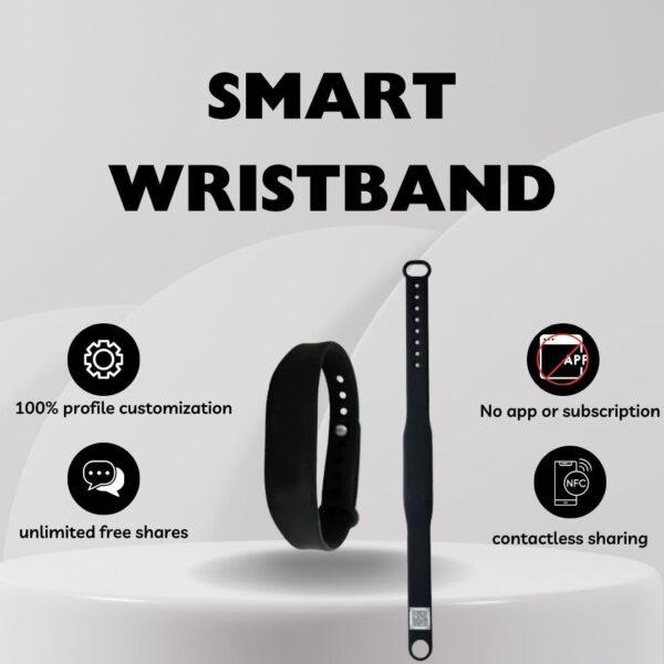 rfid nfc silicon wristband black