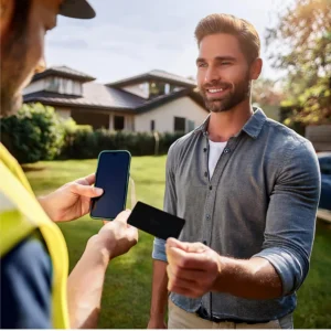 nfc business card black