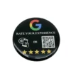 round nfc-google-review-plate black
