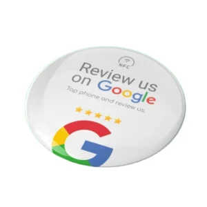round nfc-google-review-plate