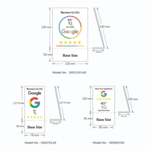 nfc Google-Review-Stand size