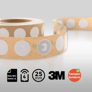 Tamper-Evident ⌀25mm NFC label nTag 424 DNA | NFC type 4