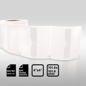 4″x4″UHF RFID Label Alien Higgs3 | ISO18000-6C