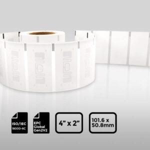 4″x2″ 860-960MHz UHF RFID Label impinj monza 4D