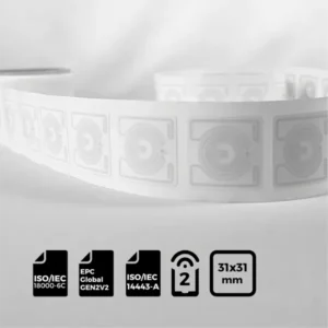 UHF+NFC Dual Frequency RFID Label EM4423 31x31mm