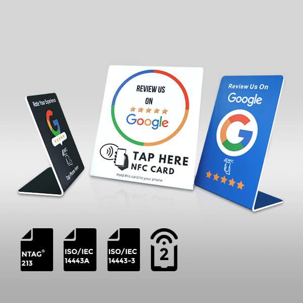 AZ-NTAG213-PVC-GRS Google Review Stand