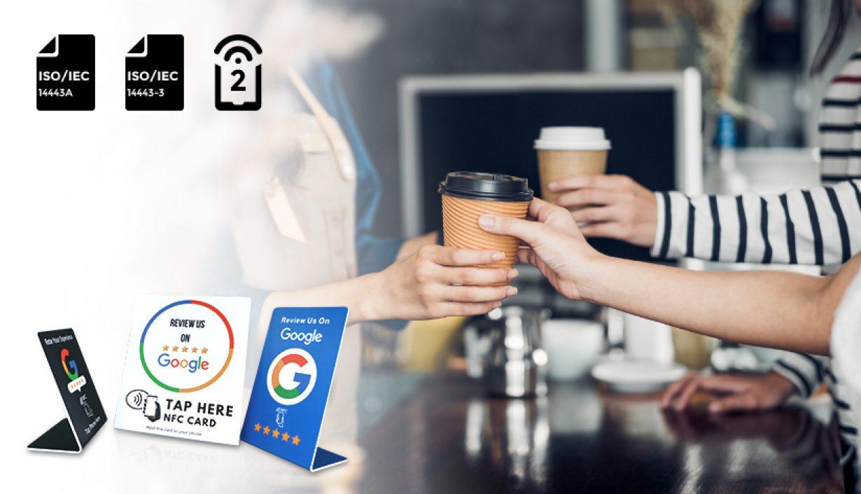 NFC-Google-review-stand Boost Brand Visibility for Restaurants and Cafes with NFC Google Review Stand