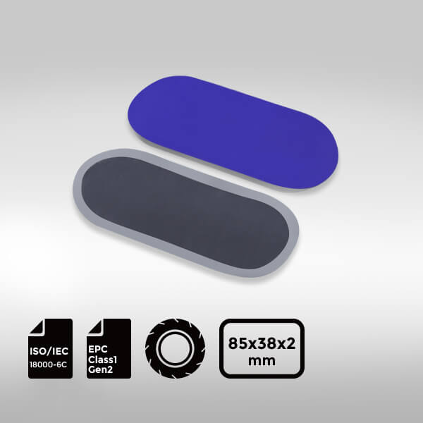 AZTP-H9-RB-8538 UHF Tire Patch Tag - Exterior Surface Installation